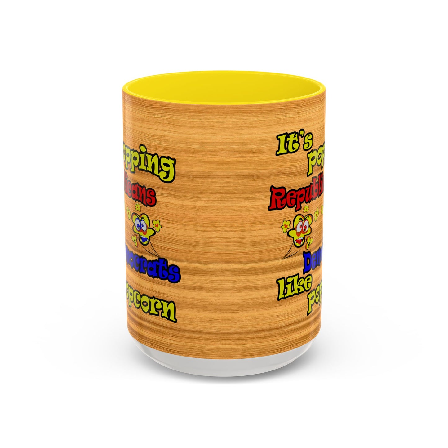 popping like popcorn - Accent Mug (butterscotch wood finish)
