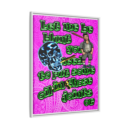 og - framed canvas art (pink swirl)