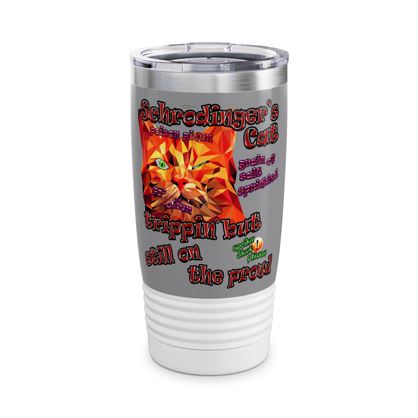schrodinger's cat - Ringneck Tumbler, 20oz (grey)