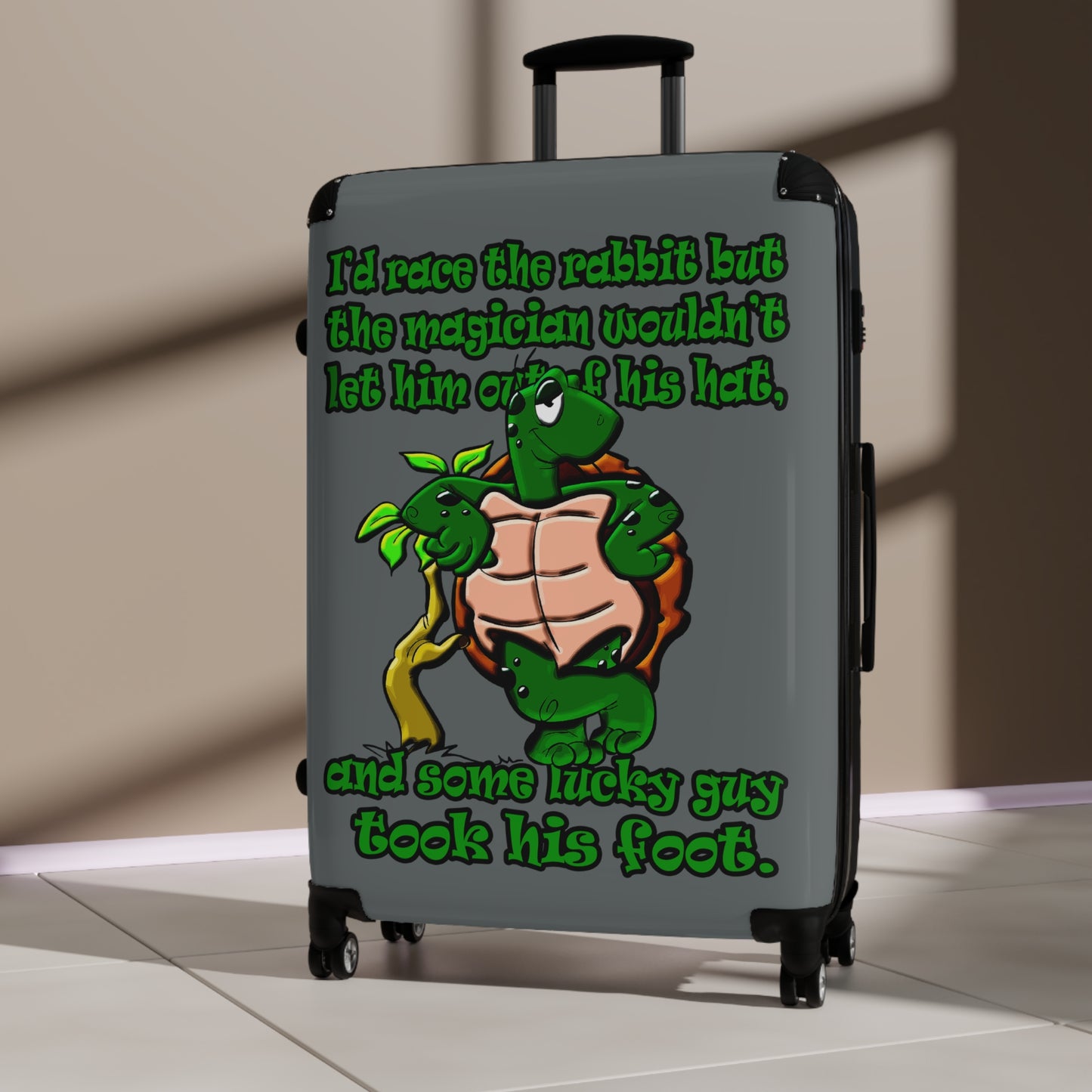 turtle race - Suitcase (dark grey)