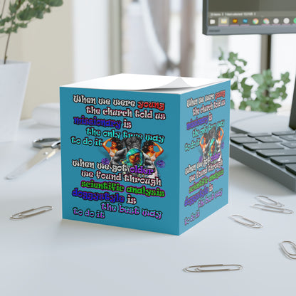 doggystyle - note cube (turquoise)