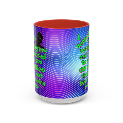 noticed you noticing - Accent Mug (purple wave)