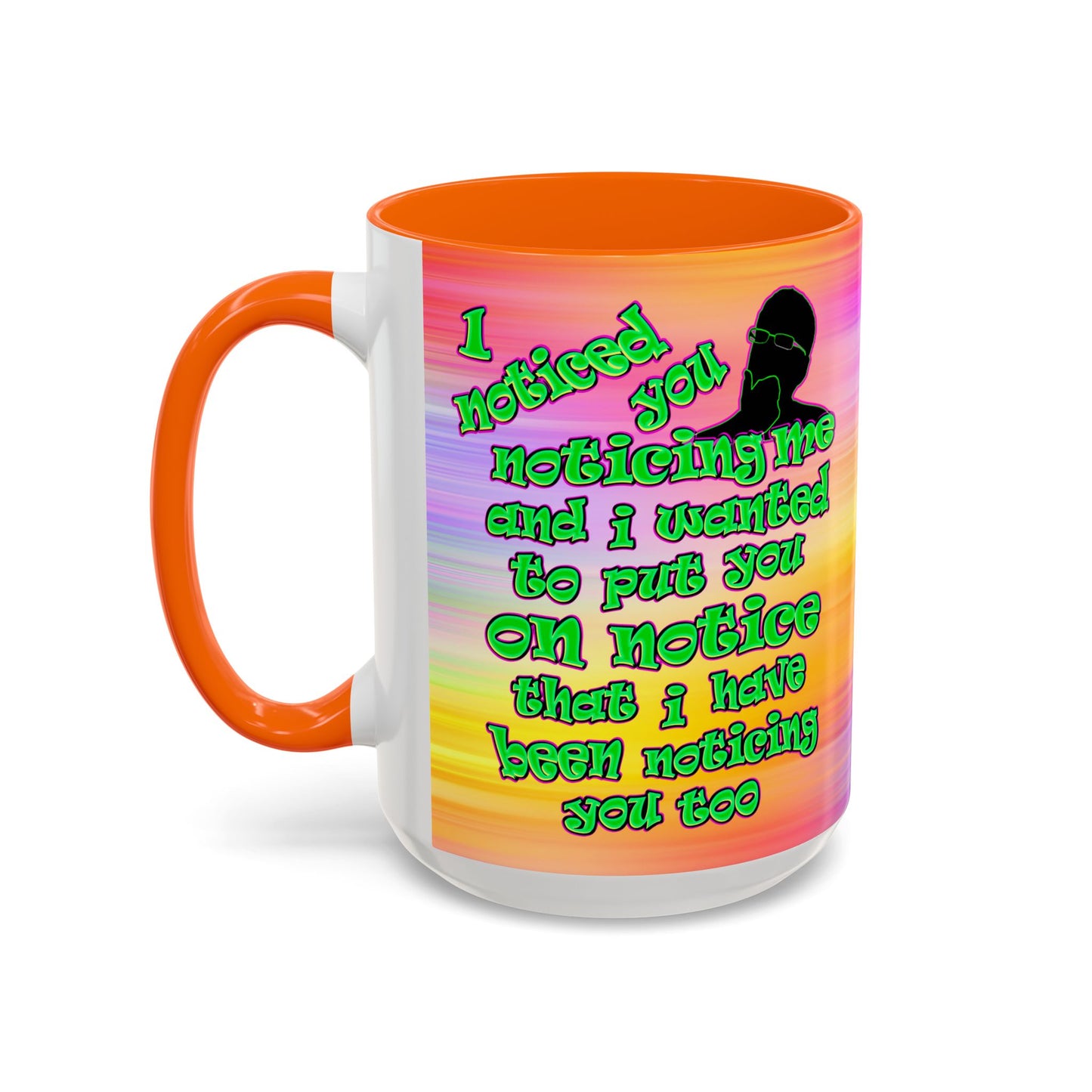 noticed you noticing - Accent Mug (color blur)