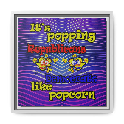 popping like popcorn - framed canvas art (purple wave)