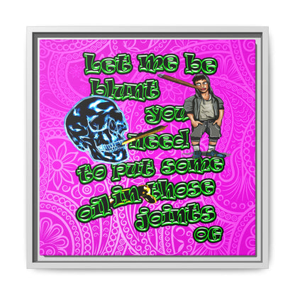 og - framed canvas art (pink swirl)