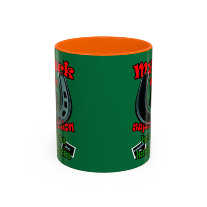 my luck - Accent Mug (dark green)