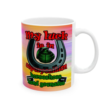 my luck - White Mug (color blur)