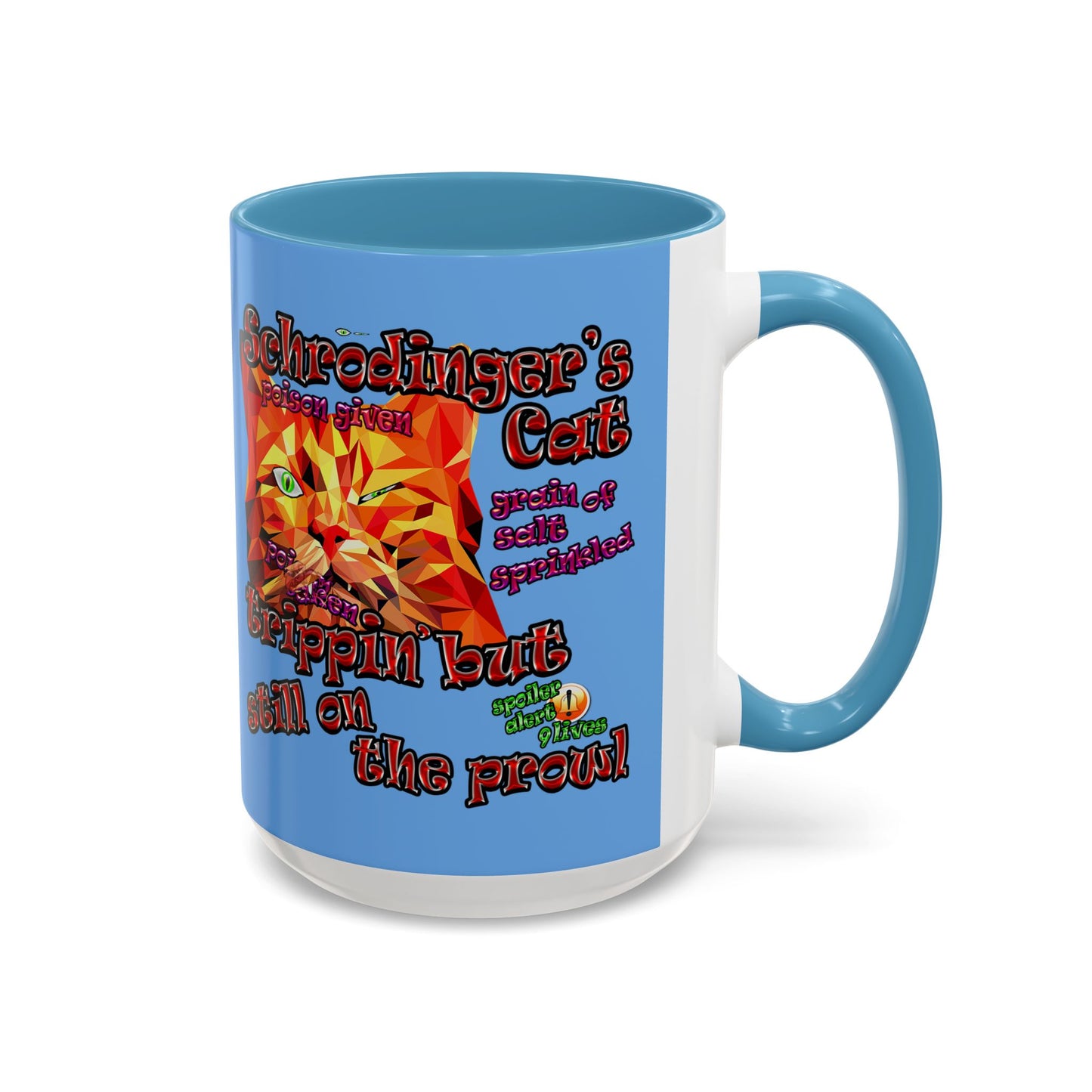 schrodinger's cat - Accent Mug (light blue)