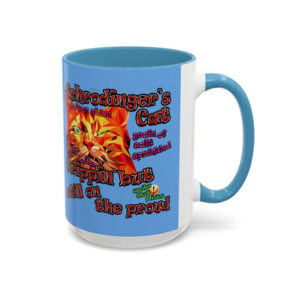 schrodinger's cat - Accent Mug (light blue)