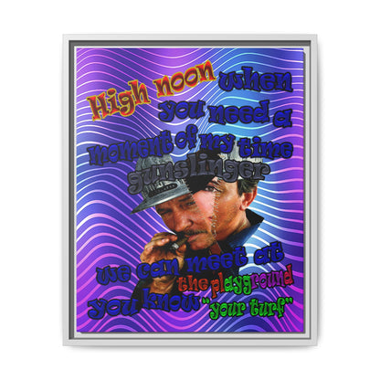 high noon - framed canvas art (purple wave)
