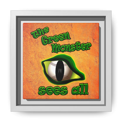 green monster - framed canvas art (burnt orange)
