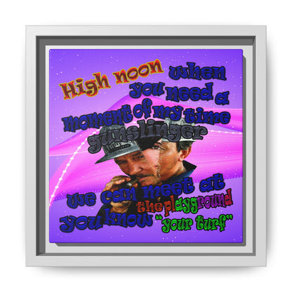 high noon - framed canvas art (purple-pink wave)