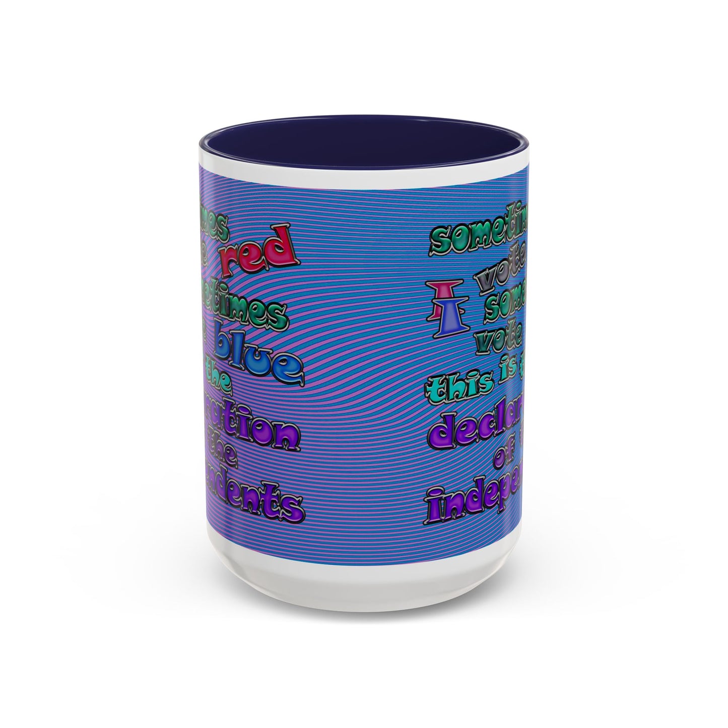 declaration of the independents - Accent Mug (light blue-purple wave)