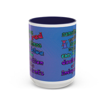 declaration of the independents - Accent Mug (light blue-purple wave)