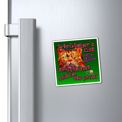 schrodinger's cat - Magnets - (logo green)