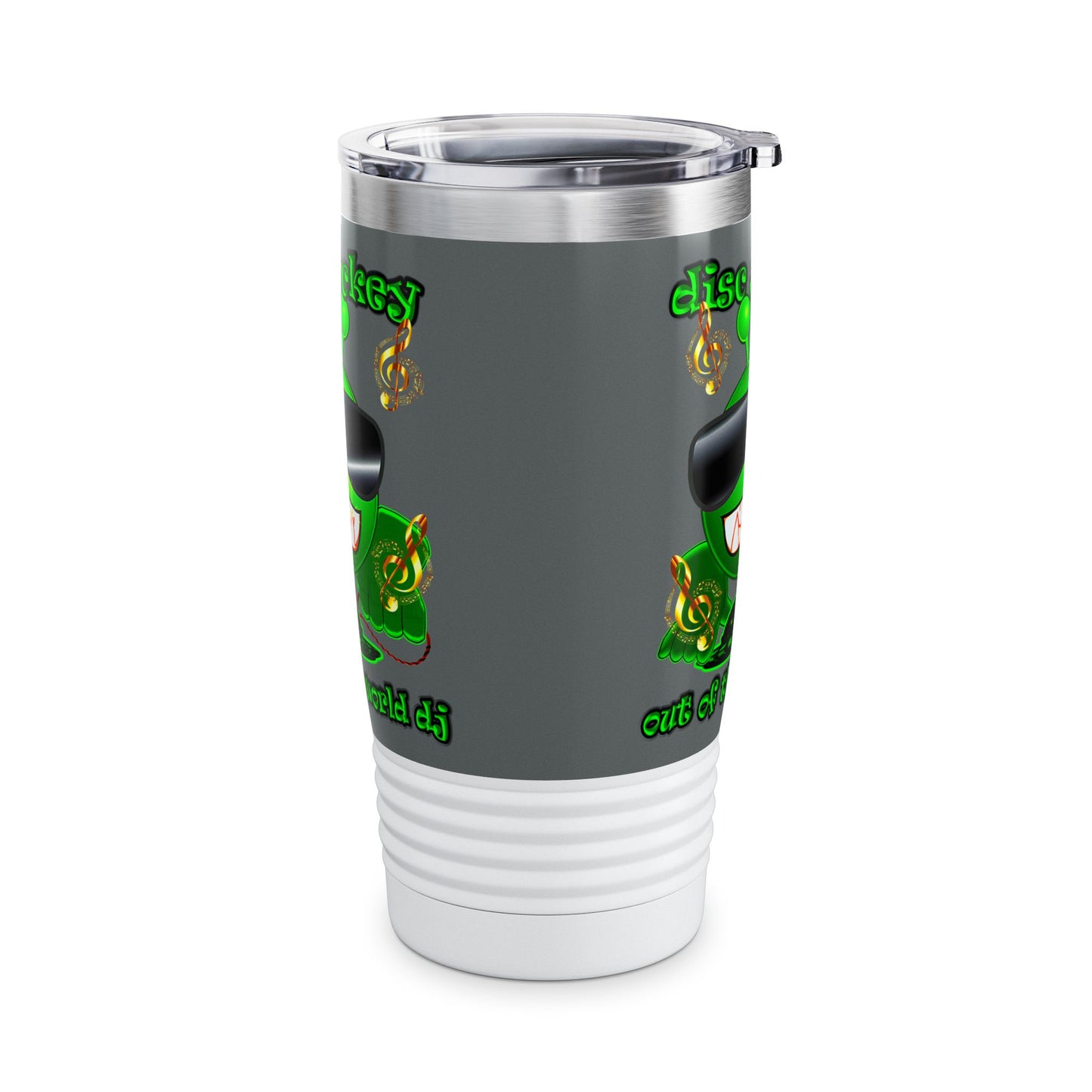 disc jockey - Ringneck Tumbler, 20oz (dark grey)