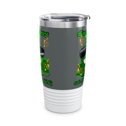 disc jockey - Ringneck Tumbler, 20oz (dark grey)