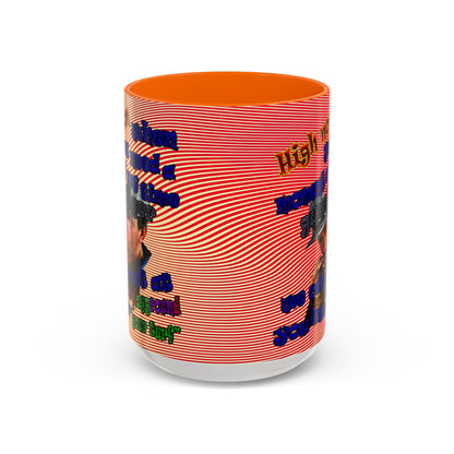 high noon - Accent Mug (yellow-orange wave)