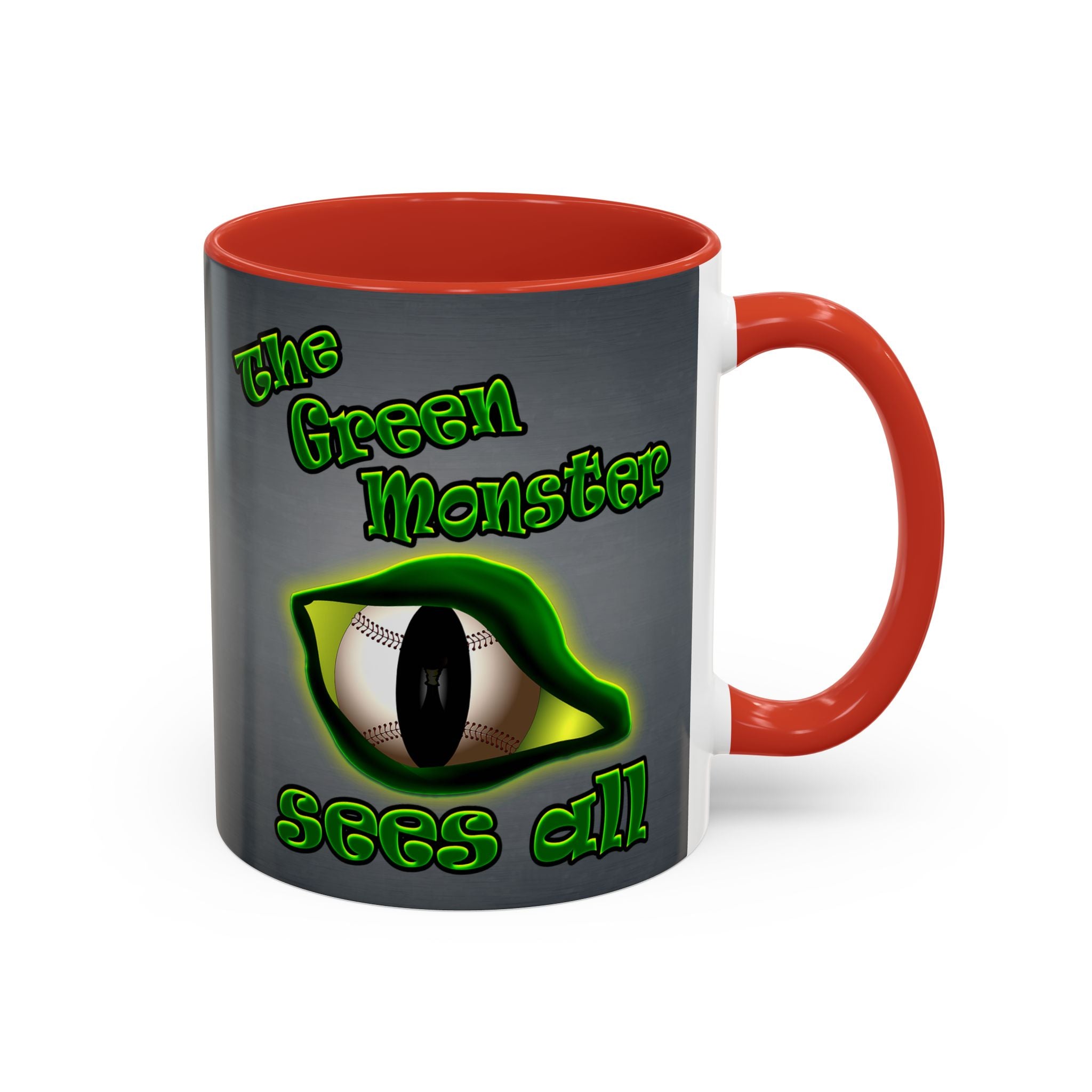 green monster - Accent Mug (grey-light grey)