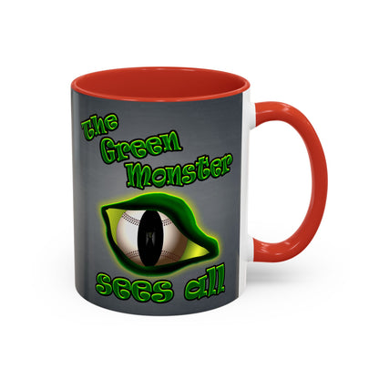 green monster - Accent Mug (grey-light grey)