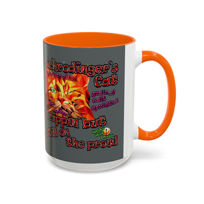 schrodinger's cat - Accent Mug (dark grey)