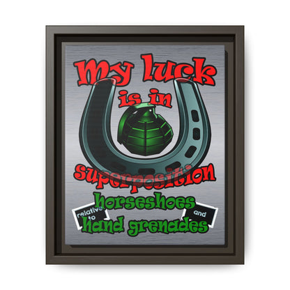 my luck - framed canvas art (brushed nickel)