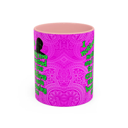 noticed you noticing - Accent Mug (pink swirl)