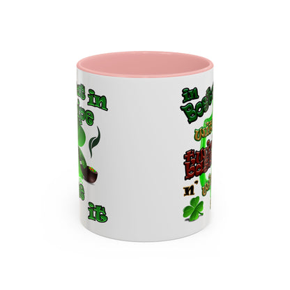 celtics logo - Accent Mug (white)