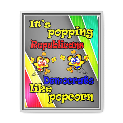 popping like popcorn - framed canvas art (rainbow split)