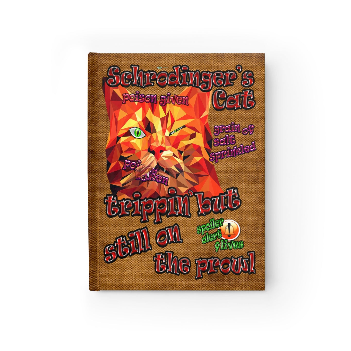 schrodinger's cat - journal-lined (brown papyrus)