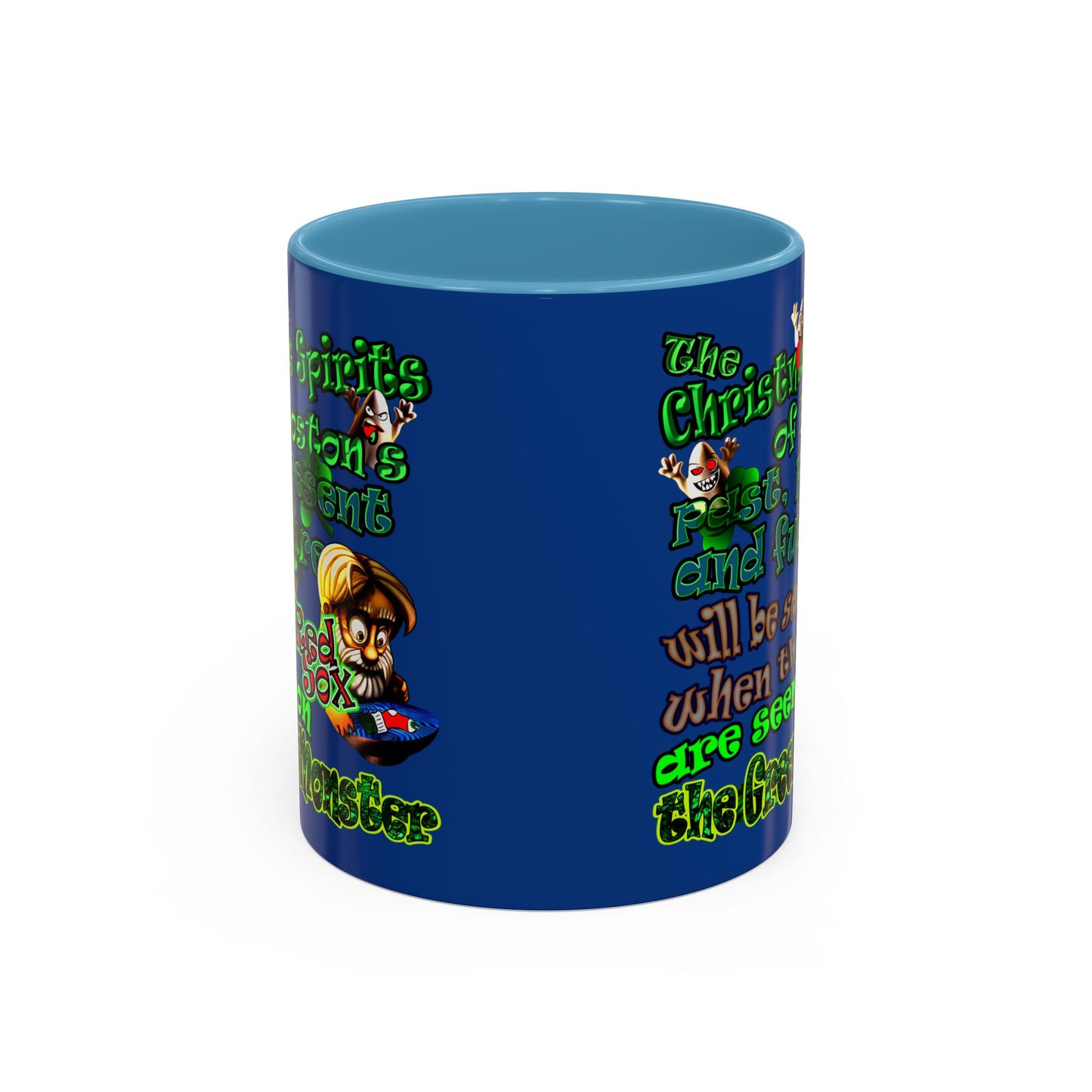 christmas spirits of boston - Accent Mug (dark blue)