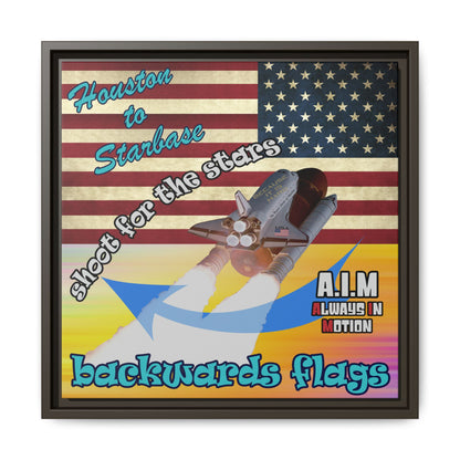 shoot for the stars - framed canvas art (color blur)