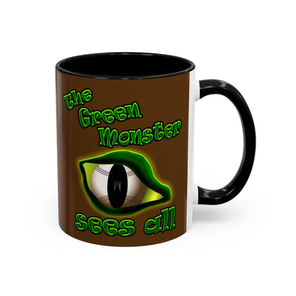 green monster - Accent Mug (brown)