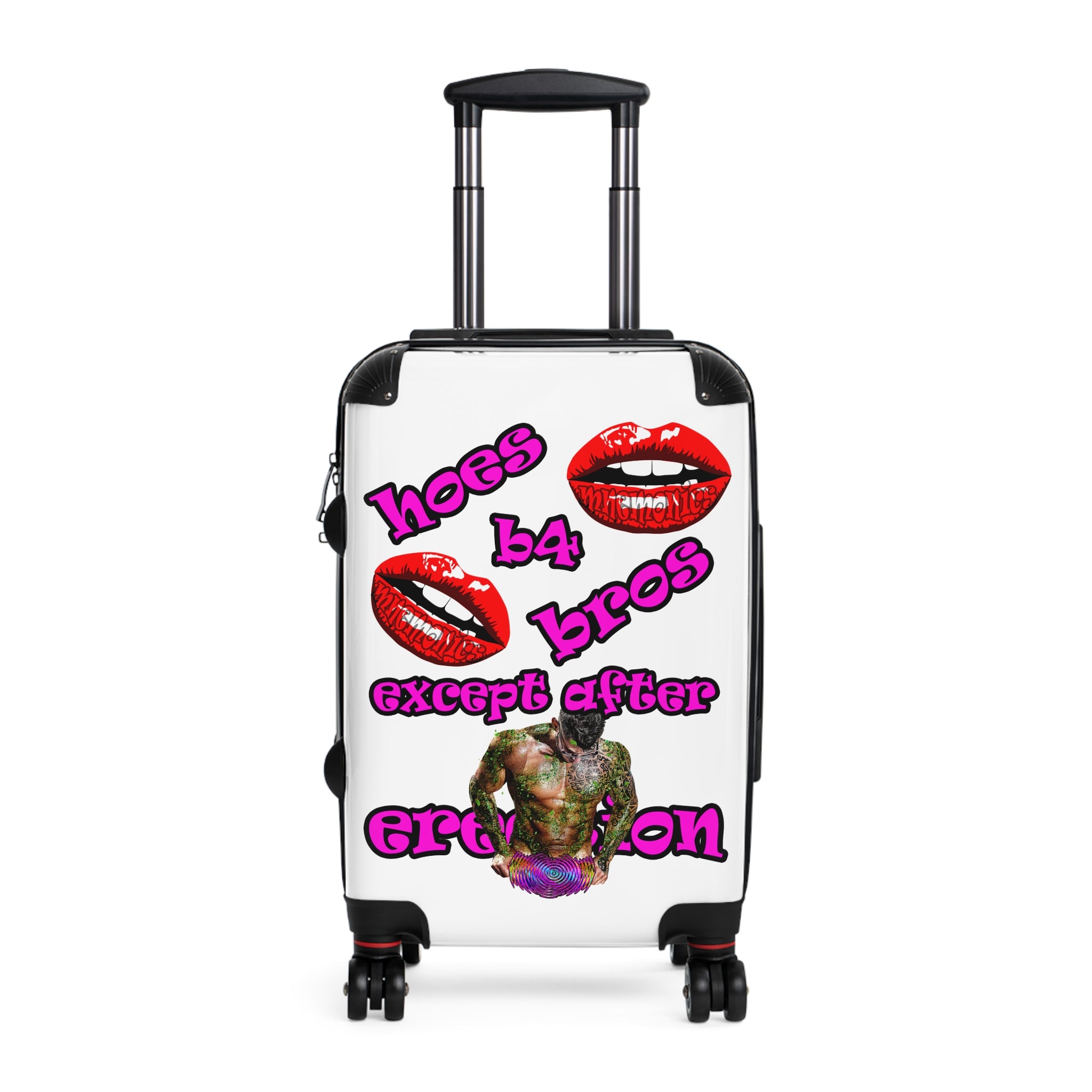 hoes b4 bros - Suitcase (white)
