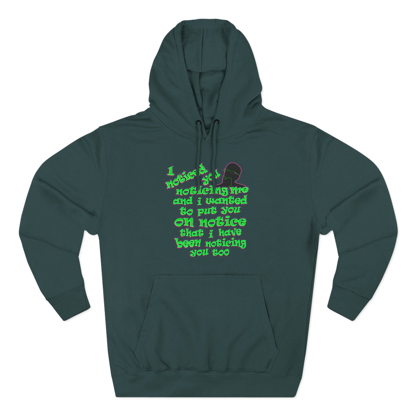 noticed you noticing - Three-Panel Fleece Hoodie