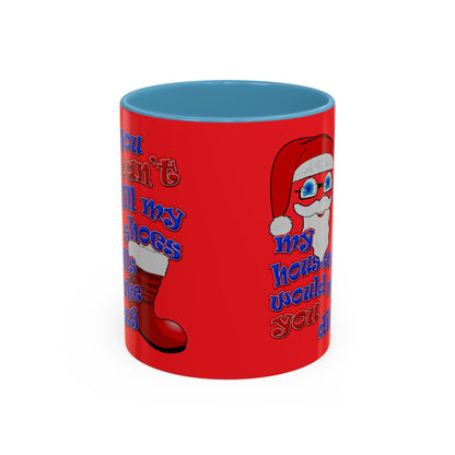 santa's shoes - Accent Mug (red)