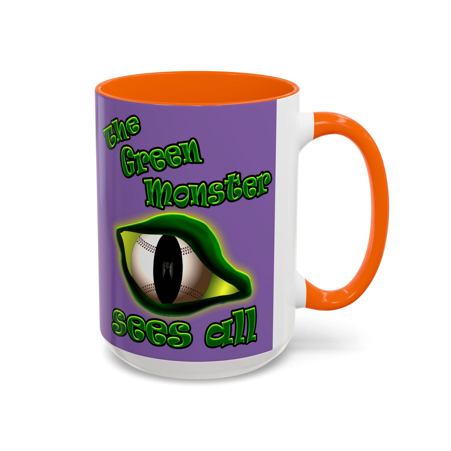 green monster - Accent Mug (light purple)