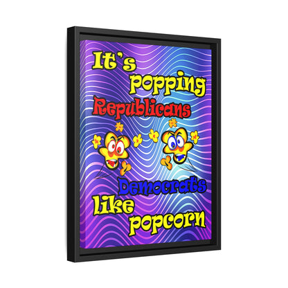 popping like popcorn - framed canvas art (purple wave)