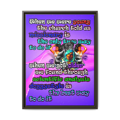 doggystyle - framed canvas art (purple-pink wave)