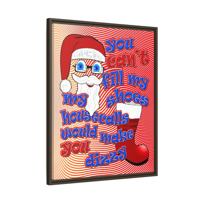santa's shoes - framed canvas art (yellow-orange wave)