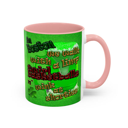 celtics logo - Accent Mug (green turf)