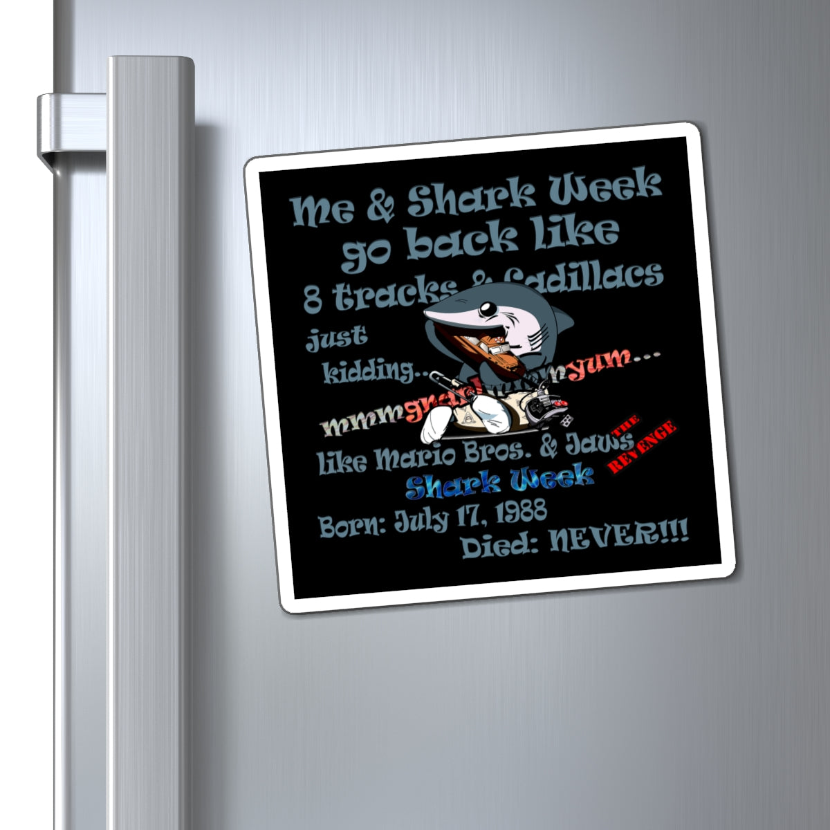 shark week - Magnets - (black)
