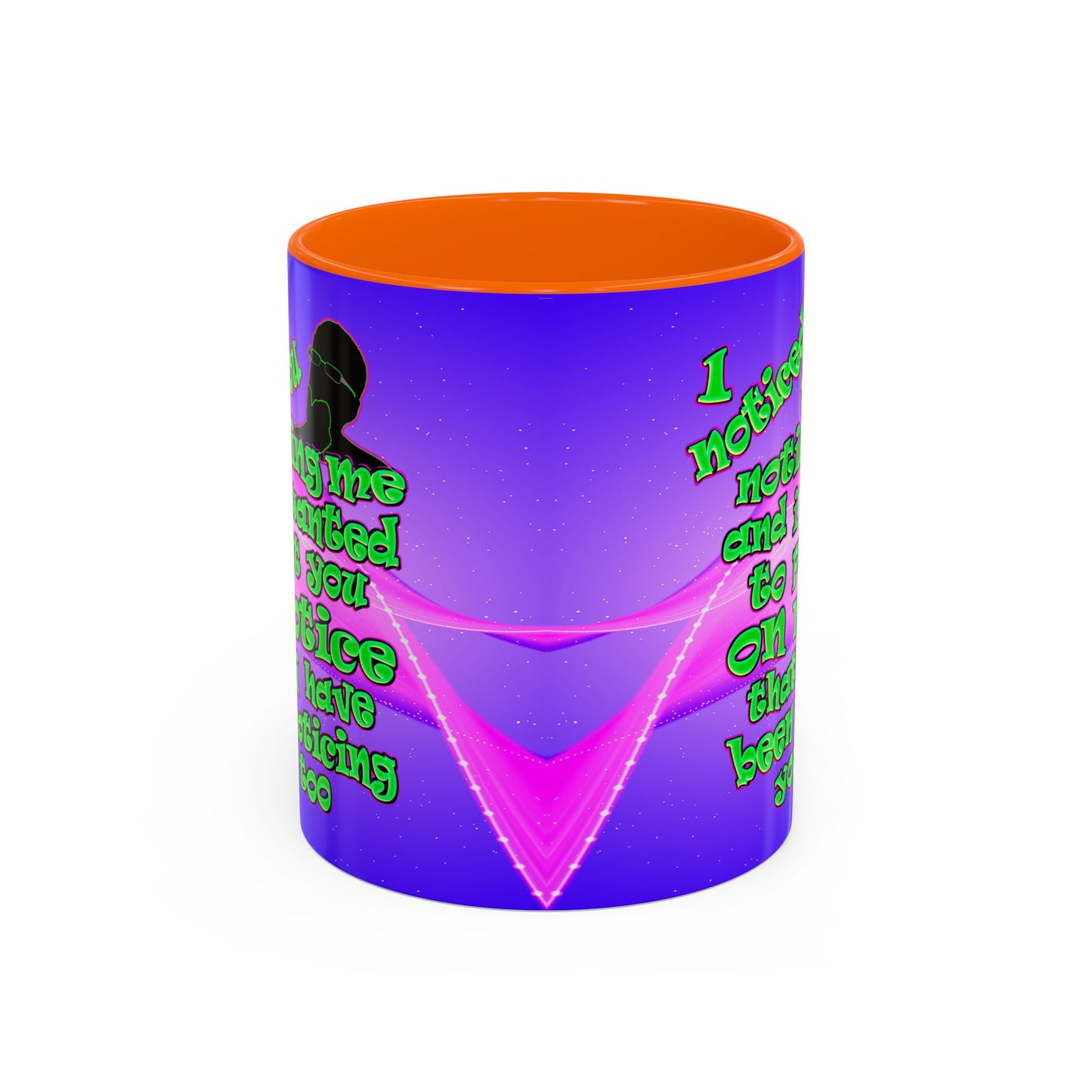 noticed you noticing - Accent Mug (purple-pink wave)