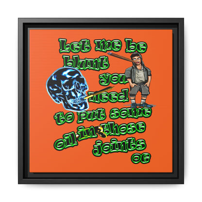 og - framed canvas art (orange)