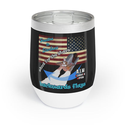 shoot for the stars - Chill Wine Tumbler (black)
