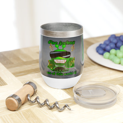 disc jockey - Chill Wine Tumbler (grey-light grey)