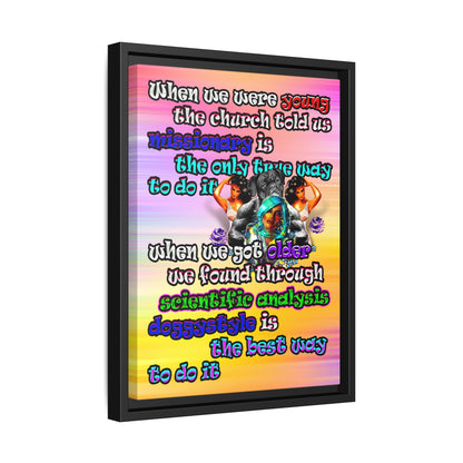 doggystyle - framed canvas art (color blur)