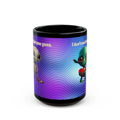 I don't care that your grey - Black Mug (purple wave)