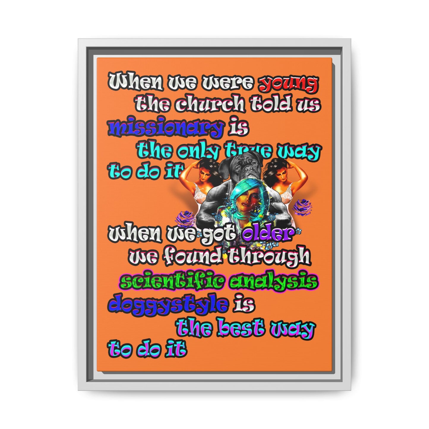 doggystyle - framed canvas art (crusta)