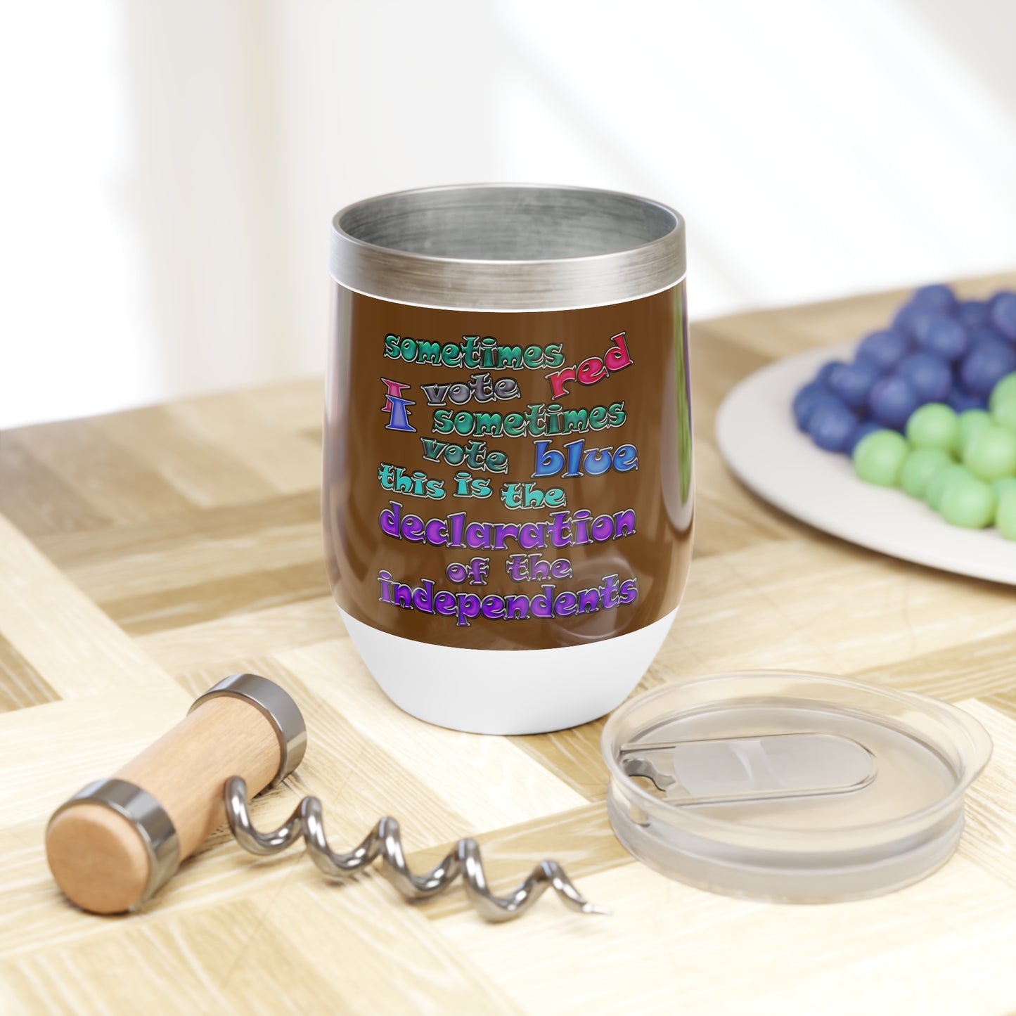 declaration of the independents - Chill Wine Tumbler (brown)